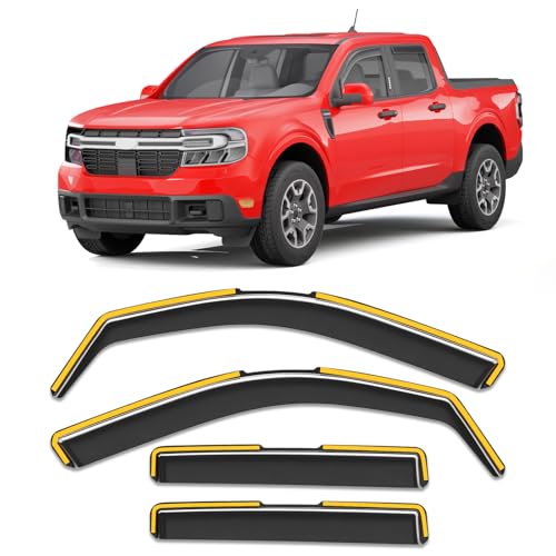 CZShiYue in-Channel Rain Guards Fit for Truck Ford Maverick 2022 ...