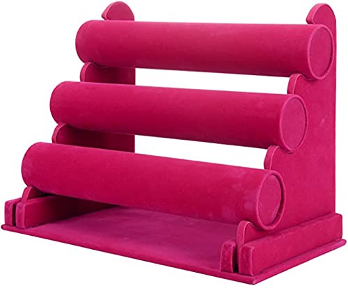 ChezMax Triple Tier Jewery Display Removable Bracelet Holder Jewelry Stand Necklace Stand Jewelry Towers and Watch Holder for Home Organization