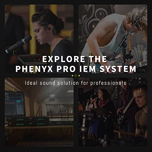 Phenyx Pro Wireless In-Ear Monitor System, Stereo Iem System With Rack Mount Kit, 89 Frequencies, 900Mhz Uhf Band, 164Ft Range, Ideal For Stage & Studio (4 Bodypacks With Transmitter) #TOP4