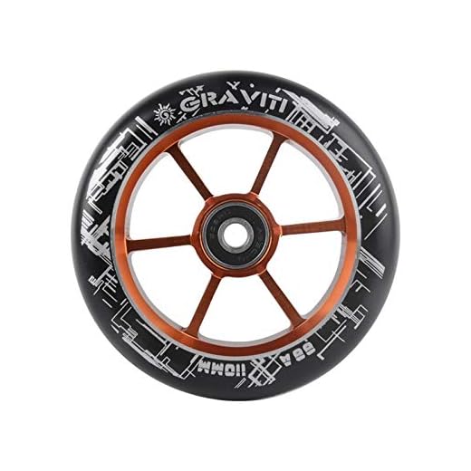 Full Aluminium Enfants Kick Scooters 110MM Scooter Scooterfour for Une Bonne qualité Roue Trotinette Freestyle 100mm (Color : Orange)