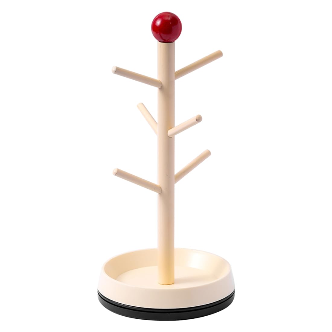 Hndhbfgrt As Shown Epeiushome Rotatable Nordic Solid Wood Cup Holder Tea Cup Water Cup Hanger Household Storage Rack Key Rack