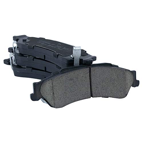 Image of TRQ Rear Brake Pad and Rotor Set Ceramic Parking Shoes Compatible with 1997-2005 Chevrolet Blazer 1998-2004 S10 Sonoma 1997-2001 Jimmy 1998-2001 Oldsmobile Bravada 1998-2000 Isuzu Hombre
