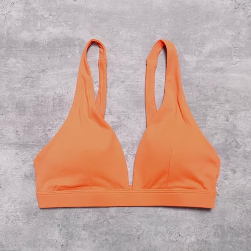 Image of ABOCIW Womens Deep V Neck Sports Bra Padded Low Impact Fitness Yoga Bra U Back Wireless Gym Workout Bra Crop Top