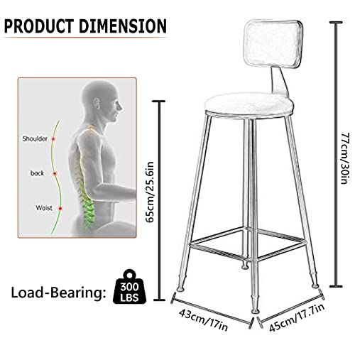 Tabourets de bar en velours somptueux et chaises de style pub - 3