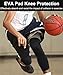 SUJAYU Basketball Knee Pads Knee Sleeves, 2 Pack Honeycomb Anti Collision Knee Pads Leg Compression Sleeves, Gaming Sleeves Wrestling Knee Pads Football Knee Pads Volleyball Knee Pads (Medium, Black)