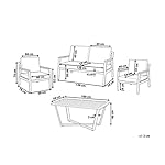 Garten Lounge Set Delia Aluminium Schwarz