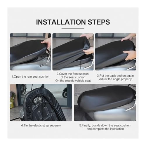 Funda para asiento de motocicleta impermeable y cojín protector scooter 6