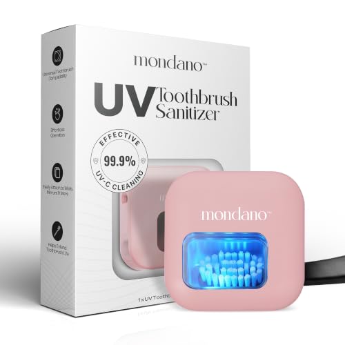 Image of Mondano UV-C Toothbrush Sanitizer and Holder, Travel Case Cover Cap