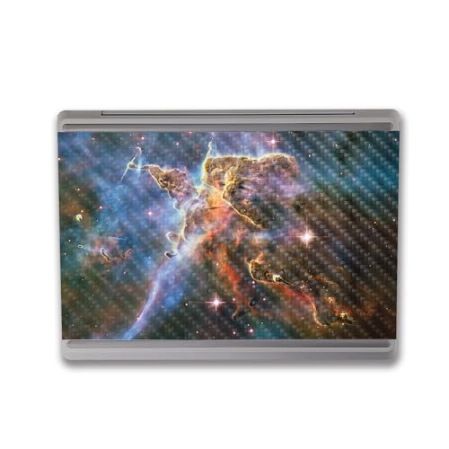 Image of MightySkins Carbon Fiber Skin Compatible with Microsoft Surface Laptop Go 3 (2023) Full Wrap Kit - Golden Nebula | Protective, Durable Textured Carbon Fiber Finish | Made in The USA