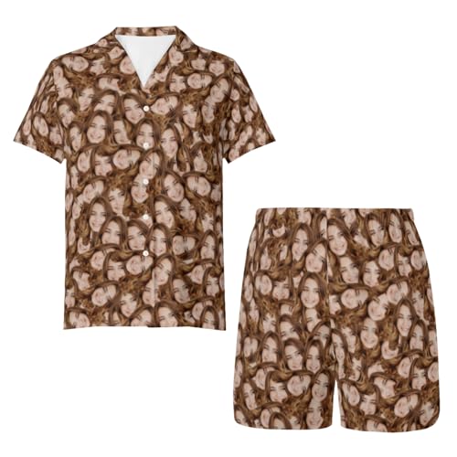 Custom Pajama Set with Face Personalized Pajamas for Men Custom Funny Pjs for Women Gifts for Birthday Valentine's Day2