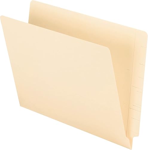 Office Depot - Carpetas de 2 capas con pestañas finales, tamaño carta, pestañas de corte recto, tamaño carta, manila, caja de 100 unidades