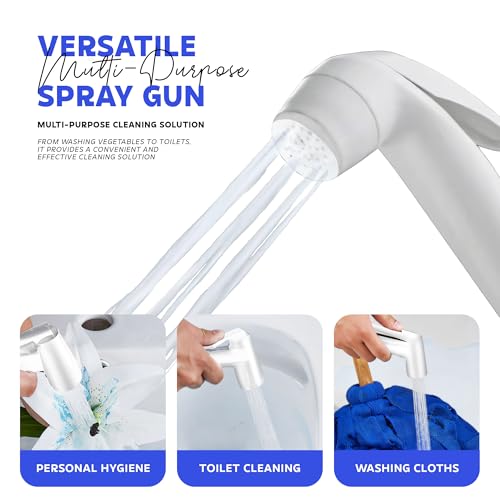 Image of MIORAH Health Faucet Gun Only | Premium Jet Spray Gun for Toilet | Durable Bathroom Bidet Spray Head | Leakproof & Easy Clean