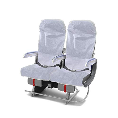 2 Airplane Seat Covers & 4 Armrest Covers, Travel Essentials For Flying, Travel Size Seat Cover Fits Travel Luggage, Airplane Seat Covers Disposable with Armrest Covers For Airplane & Travel Kit