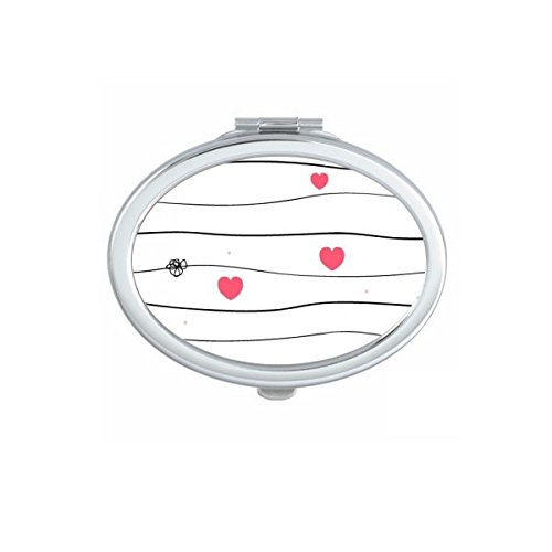 Miroir de poche portable ovale pour retouches maquillage au bureau