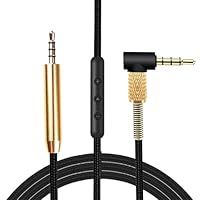 MICMXMO Ersatz AudioKabel kompatibel mit Bose QC45 QC35 QC25 700 Kopfhörer, AKG Y55 Y50 Y45BT, 3,5 mm 2,5 mm Aux Kabel mit Mikrofon Lautstärkeregler Männlicher Stereokabel für Smartphone, 1,5 m