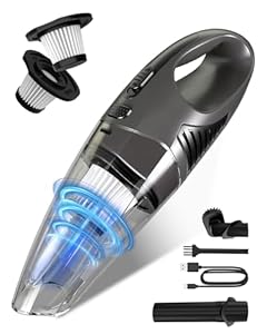 TANYO Handstofzuiger, accu, handstofzuiger, draadloos, 11000 PA, sterke zuigkracht, handstofzuiger met HEPA-filter, mini-autostofzuiger met borstelloze motor voor auto, dierenhaar, tapijt, huis
