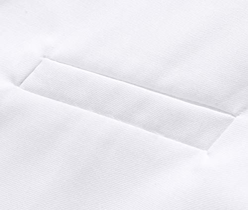 Uninukoo Mens Suit Vest Slim Fit Casual Waistcoat Four Buttons Tuxedo Suit Vest Us Size 44 (Label Size 6Xl) White #TOP4