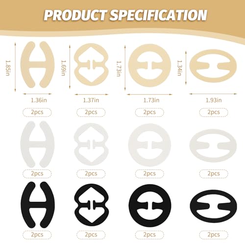 24 Pcs Bra Strap Clips Adjustable Hidden Bras Converter to Racerback Suitable for Women's Shoulder Straps Slipping Down Make Racerback Anti-slip Fastener Irregularly Shaped Fixator2