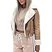 Produktbild Frauen Revers Wintermantel Wildleder Leder Schnalle Cool Pilot Jacke Faux Lamm Wolle Motorrad Jacken Winterjacke Baumwollmantel Fleecejacken Wollmantel Felicove