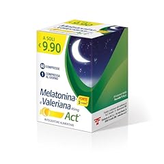 Melatonina Act + Forte 5 Complex, Integratore Alimentare Potenziato dal + 5 Complex a Base di Melatonina e e Valeriana 45mg, 1 Confezione da 60 Compresse