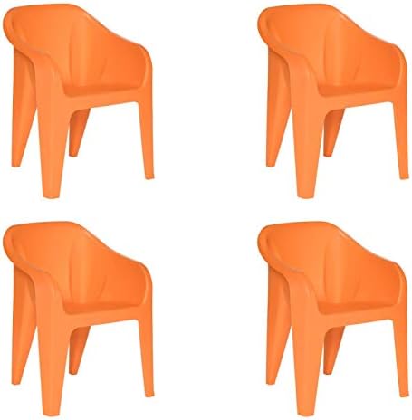 Supreme Futura Plastic Chair (Orange)(Set of 4)