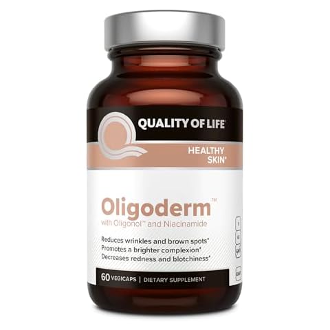 Quality of Life - Oligoderm - Premium Skin Support Supplement Featuring Oligonol and Niacinamide - 60 Capsules Cover