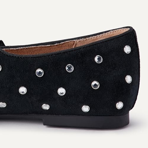 Image of Amazon Essentials Women's Velvet Mary Jane Ballet Flat with Buckle Strap