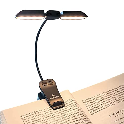 Vekkia 14 LED Rechargeable Eye-Care Book Light: Adjustable, Lightweight, and Perfect for Night Reading