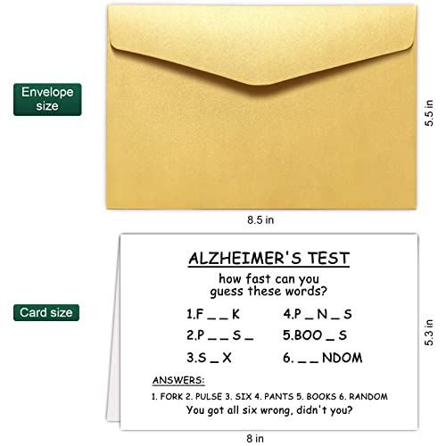 Chenive Humorous Alzheimer's Test Card For Him Her, Naughty Birthday Card For Friends, Adult Humor Birthday Card #TOP1