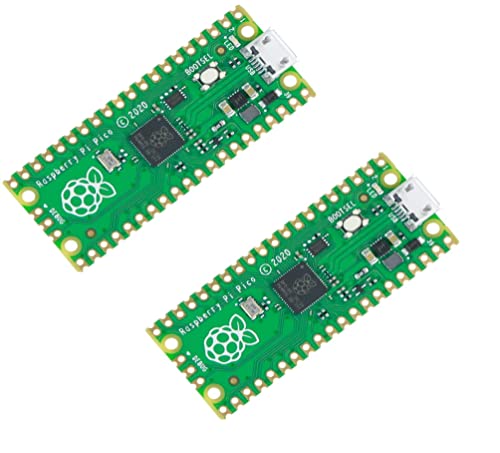 SP-COW Raspberry Pi Pico Flexible Microcontroller Board Based on The Raspberry Pi 2040 Dual-core ARM Cortex M0+ Processor Running up to 133 MHz Support C/C++/Python (2pcs)