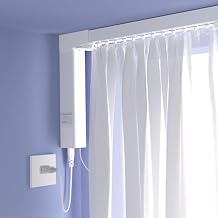 WiFi Smart Curtain Track, Electric Curtains with Remote Compatible with Alexa & Google Home, Tuya App Control, Motorized Track for Automatic Curtains 2.1M 82.6inch