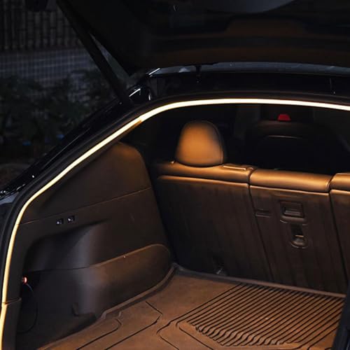 Iluminación ambiental de coche con luz flexible de carga trasera y maletero 2
