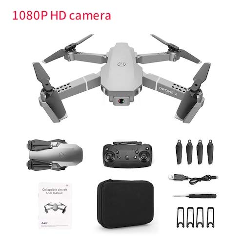 HaiMa E68 Pieghevole Rc Drone Wifi Fpv 4K Hd Camera 4 Canali Con Luci Led Rc Elicottero One Button Auto Return Quadcopter - 1080P Cina