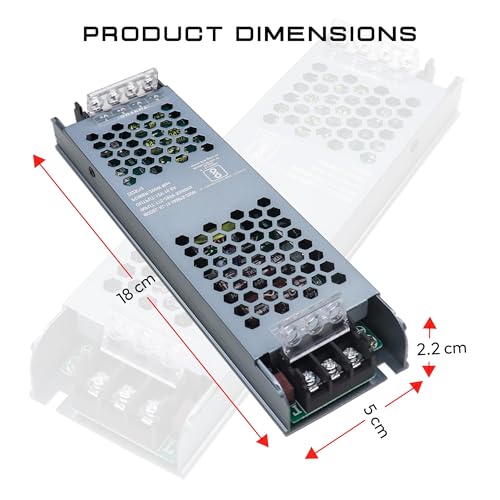 Image of Electronic Spices 12V 16.6A SMPS LED Power Supply 200W AC to DC Converter for CCTV DIY Projects, Decorative Lighting & High Current LED Driver Transformer