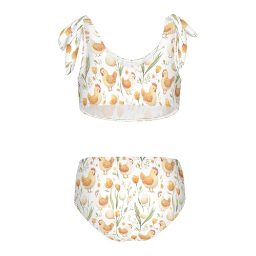 KLL Girls Bathing Suits Cute 2-Piecing Swimsuit with Adjustable Strap2