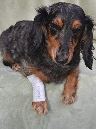 Image of PawFlex Protective Sleeve Tubular Cover - Bandages - for Dogs Cats and Other Pets First Aid Wound Care Comfortable Non-Adhesive Breathable & Water Resistant 18 Strips (yields 36-54 Covers)-(XX-Small)