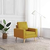 Confort et stabilité de première classe Ce fauteuil jaune offre un siège robuste et confortable avec ses dimensions généreuses de 77 x 71 x 80 cm et sa capacité de charge maximale de 110 kg par siège. Fabriqué en pin massif et en bois d'hévéa, le cadre garantit une stabilité durable pour votre maison.