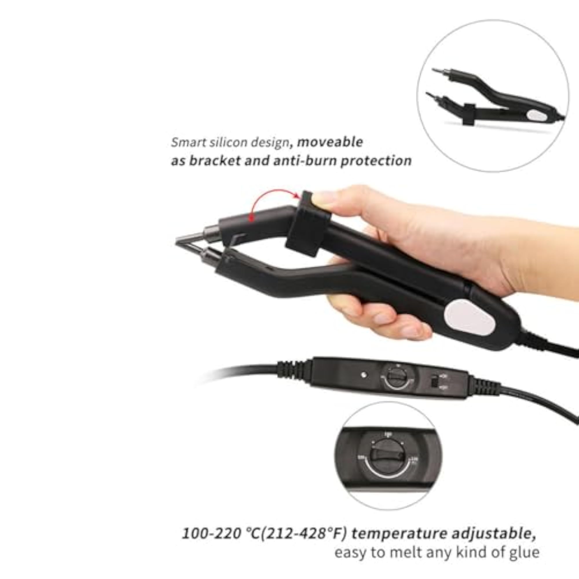 Hair Extensions Fusion Tool EU Plug for Salon Styling