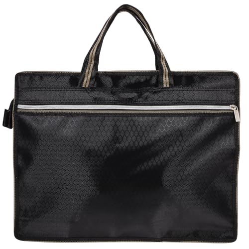NOLITOY Bolsa para Documentos de Tela Oxford Cierre Doble y Diseño Compacto, Organizador de Archivos A4 para Uso en Oficina Masculina