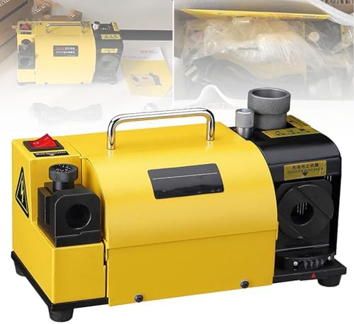 Drill Bit Sharpener Machine, Adjustable Angles 90° to 135°, for High-Speed Steel, Masonry, and Carbide
