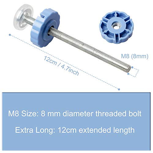 FCHO 4 Pack Baby Gate Extra Long M8 (8 mm) Spindle Rods for Pressure, Baby Gates Accessory Screw Bolts Kit, Replacement Parts for Pressure Mounted Baby and Pet Safety Walk Thru Gates - Thumbnail 4