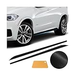 2PCS 6.69FT Side Skirts for Cars Sticker,Carbon Fiber Bumper Guards for Cars Decorations and Protection,Anti-Scratch Car Bumper Protector Strips for Most Vehicles