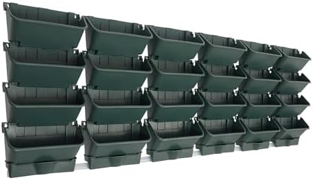 24 Pack Hanging Vertical Wall Planter,12.99inch Wall Mounted Plan...