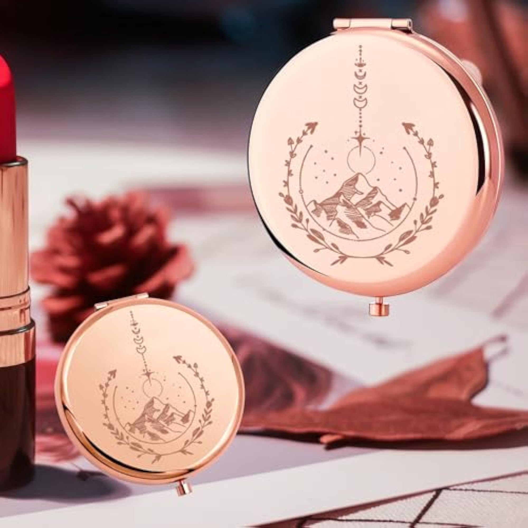 Compact Makeup Mirror for Book Nerds