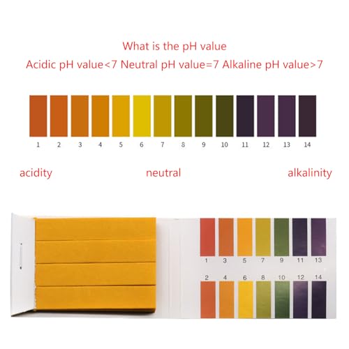 VOCUE 10 Pack 80 Strips (Strips) Test Strips 1-14 Test Litmus Paper for Water Soil Testing Alkaline Acid