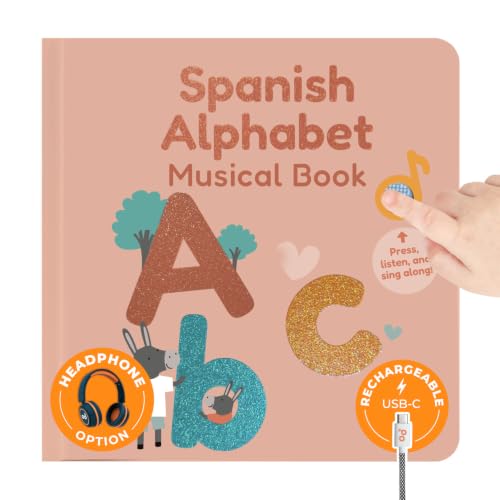 Image of Cali's Books Spanish Nursery Rhymes - Sound Book for Babies and Toddlers 1-3, Baby Books with Spanish Songs for Kids, Headphone Jack, Libros en Español para Bebes (Spanish ABC)