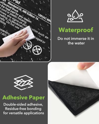 Image of BN-LINK Reptile Heat Pad 8 inchX12 inch 16W for 30-40gal Under Tank Terrarium Heating Mat Waterproof for Turtle, Lizard, Frogs, Snake, Hermit Crab 2 Pack