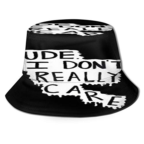 Botell Dude I Dont Really Care Cappello da pescatore protezione solare ripiegabile per viaggi estivi all'aperto, Come nella foto, Etichettalia unica