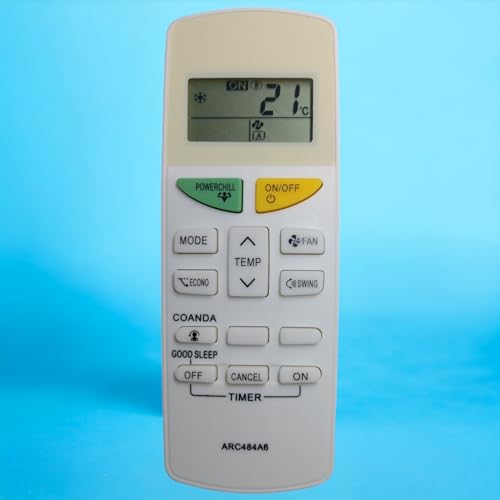 Image of All Ac Remote Control Compatible For Daikin Air Conditioner Remote (Arc484A6),White
