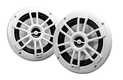 MB Quart NF1-116 Nautic Series Marine Coaxial Speakers 6.5 Inch, 80-Watt Waterproof, Rust-Resistant for Boats, RVs, Outdoor Use - White - Professional Grade - Heavy Duty